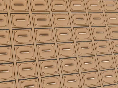 Ornate Light Wood Panels with Metal Handles PBR Seamless Texture