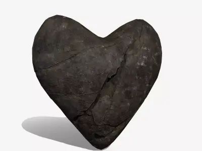 Broken Heart 5 Low-poly 3D model