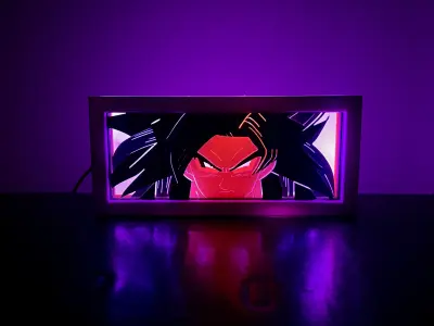  Goku Super Saiyan 4 - LED Lightbox NO AMS NEEDED Free 3D print model