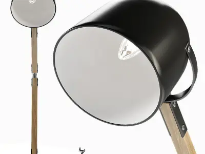 avery floor lamp matte gray Low-poly 3D model