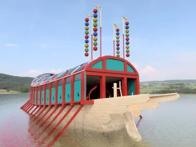 Geobukseon- Turtle ship- Korean armored battleship Low-poly 3D model