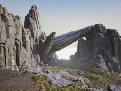  Realistic Looking Modular Cliffs and Rocks UE 