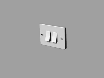 Dolls House Double Light Switch Miniature 12th Scale Free 3D print model