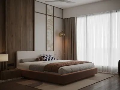 Bedroom interior scene 3D model 3D model get