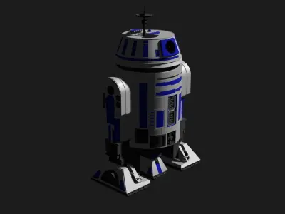 R3 Astromech Droid Low-poly 3D model