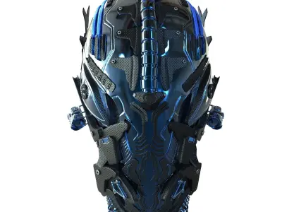 Sci-Fi Head 3D model