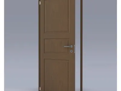 Door with frame 3D model