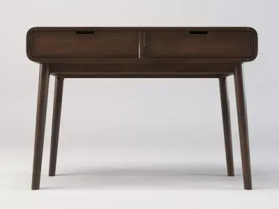 Table in Walnut Wood Finish 3D model