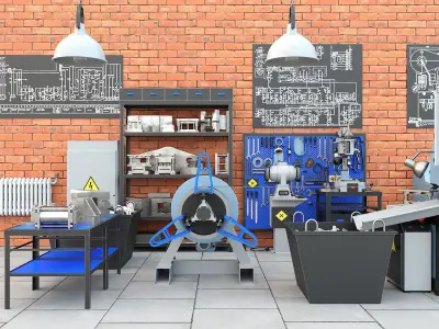 K2116 mechanical press Collection for industrial interior Three 3D model