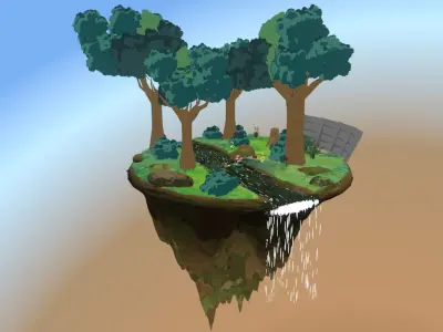 Floating Island 3D model