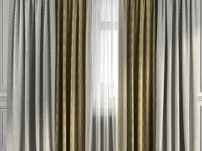 Curtain Set 153 3D model