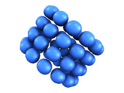 Blue Bids Bracelet Low-poly 3D model