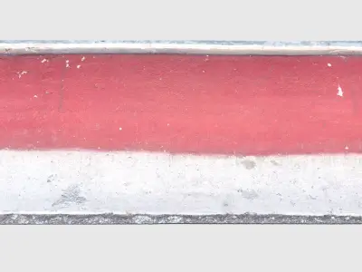 Smooth Red Curb 3D model