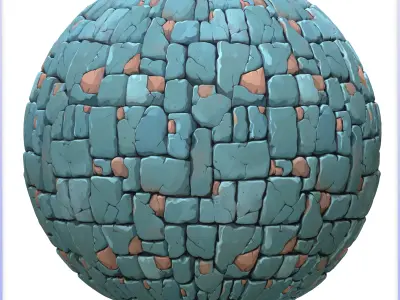 Stylized Stone Floor Seamless Texture Texture 10
