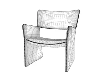Crown Easy Chair 3D model
