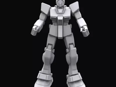 Gundam mobile suit MS RGM79 GM model 3D model
