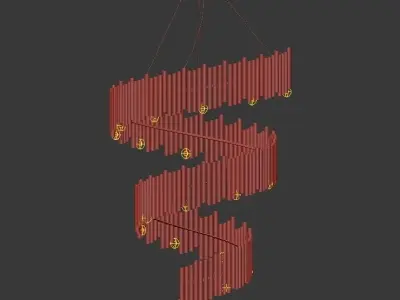 Brubeck spiral chandelier 3D model