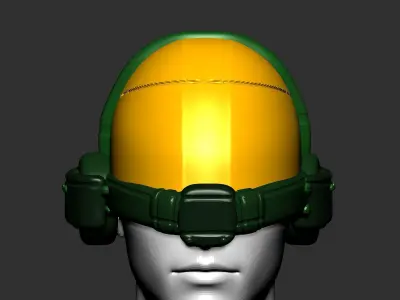 helmet high ver 3 poly sculpt 3d printable 3D model buy