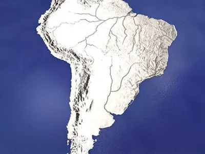 South America 3D model