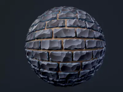 Stylized Brick Wall Seamless PBR Texture Texture