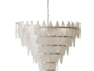 Rhombus Chandelier Antique Brass L light 3D model