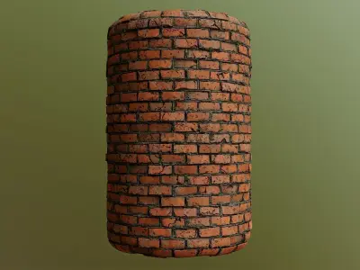 Damaged Brick Wall PBR Texture Texture