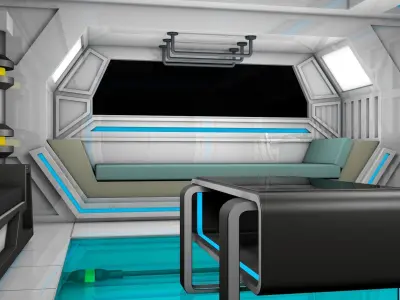 Sci Fi Room 3D model 40