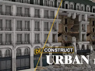 Modular Urban Destruction Kit 3D model