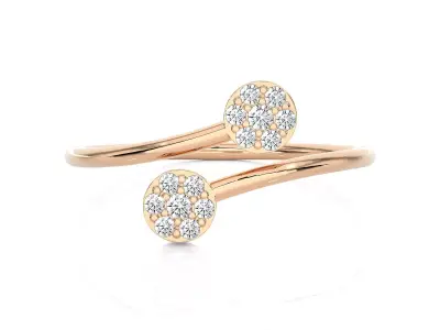 Light Minimalist Diamond Ring 3D print model 3
