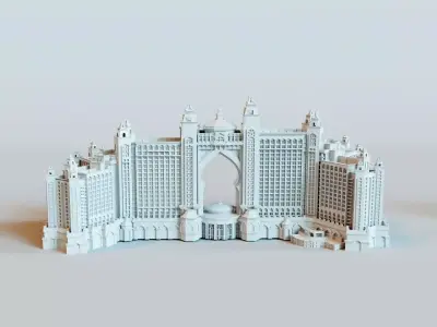 atlantis the palm hotel 3D print model