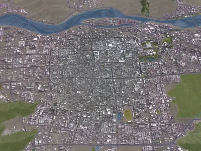 Lhasa - 3D City Model Low-poly 3D model