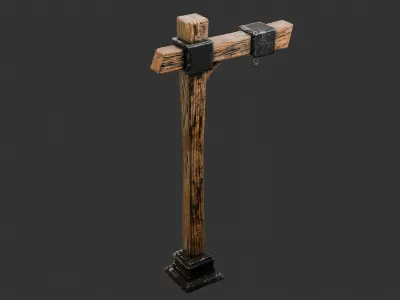 stylized street lamp Low-poly 3D model purchase