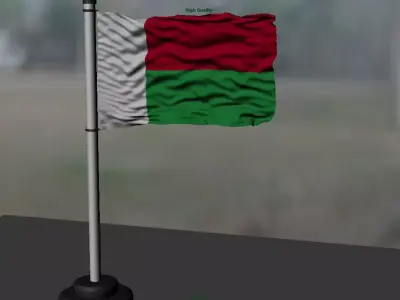 Madagascar flag 3D model