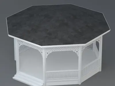 Gazebo octagonal 3D model
