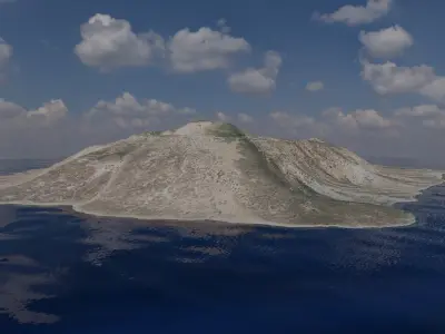 Greek island 3D model