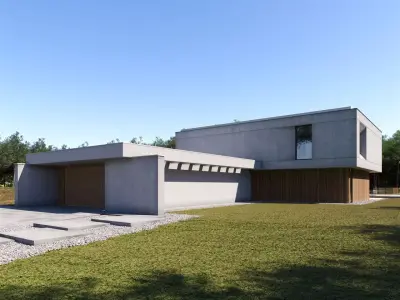 Exterior House Scene 9 Day Night 3D model