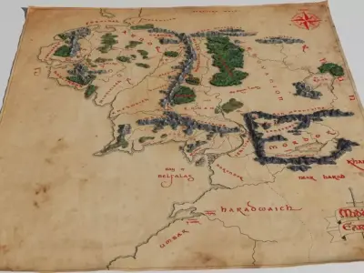 3d map of Middle Earth 3D model