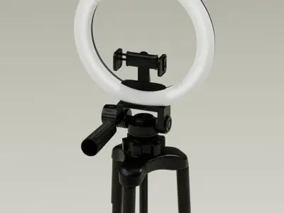 Tripod with Ring Light 3D model