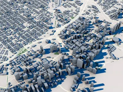 Cityscape Miami Florida USA 3D model purchase