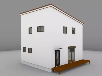 House model for background 12 Low-poly 3D model