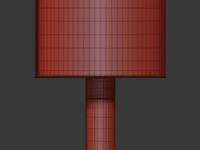 Bianco Cement Table Lamp -Lampara Sobremesa Cemento 3D model