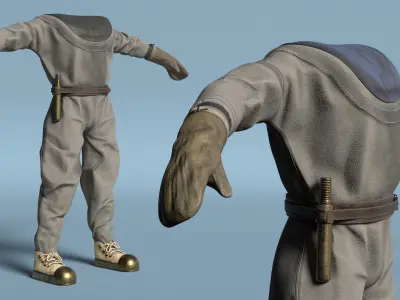  Traditional Diving Suit Vintage Gray 