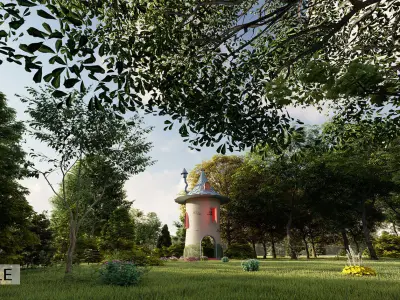 Stylized Tower House 3D model