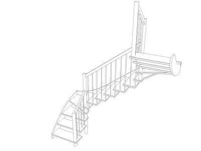 stairs spiral staircase Free 3D model