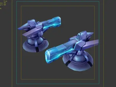 Rotating Fort - Common Fortress 01 3D model