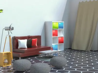 Loft interior 3D model