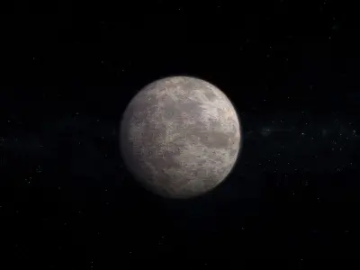 Dwarf Alien Planet or Moon 08 Low-poly 3D model