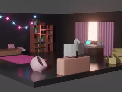 girls room 3D model