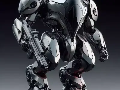 Armored Sci-Fi Combat Exosuit 3D model