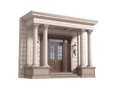 Entrance to the house Classic Porch Entry group 3D model